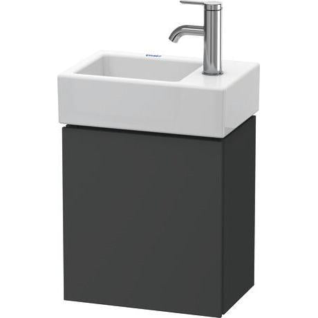 Duravit L-Cube 14" x 16" x 9" Graphite One Door Wall-Mount Vanity Unit (LC6293L4949)