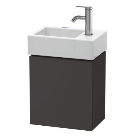 Duravit L-Cube 14" x 16" x 9" Graphite One Door Wall-Mount Vanity Unit (LC6293L8080)