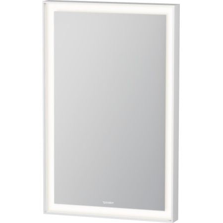 Duravit L-Cube 16" x 28" White Aluminum Mirror With Lighting (LC737900000)