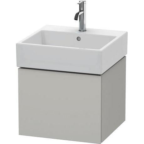 Duravit L-Cube 19" x 16" x 18" Concrete Gray One Drawer Wall-Mount Vanity Unit (LC617400707)