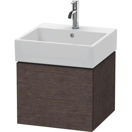 Duravit L-Cube 19" x 16" x 18" Dark Brushed Oak One Drawer Wall-Mount Vanity Unit (LC617407272)