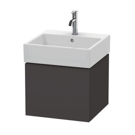 Duravit L-Cube 19" x 16" x 18" Graphite One Drawer Wall-Mount Vanity Unit (LC617408080)