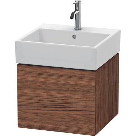 Duravit L-Cube 19" x 16" x 18" Walnut Dark One Drawer Wall-Mount Vanity Unit (LC617402121)