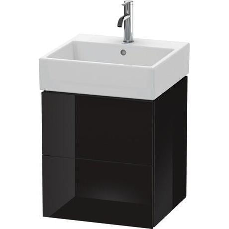 Duravit L-Cube 19" x 21" x 18" Black Two Drawer Wall-Mount Vanity Unit (LC627404040)