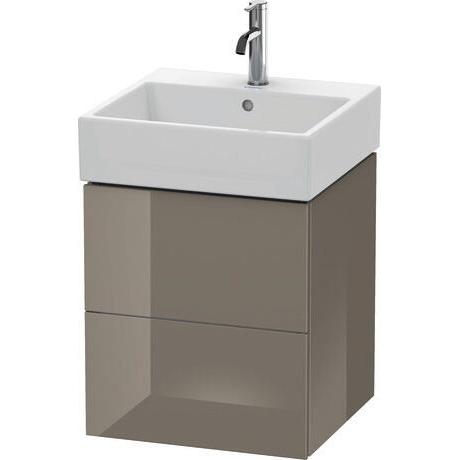 Duravit L-Cube 19" x 21" x 18" Flannel Gray Two Drawer Wall-Mount Vanity Unit (LC627408989)