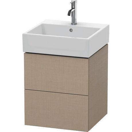 Duravit L-Cube 19" x 21" x 18" Linen Two Drawer Wall-Mount Vanity Unit (LC627407575)