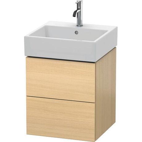 Duravit L-Cube 19" x 21" x 18" Mediterranean Oak Two Drawer Wall-Mount Vanity Unit (LC627407171)