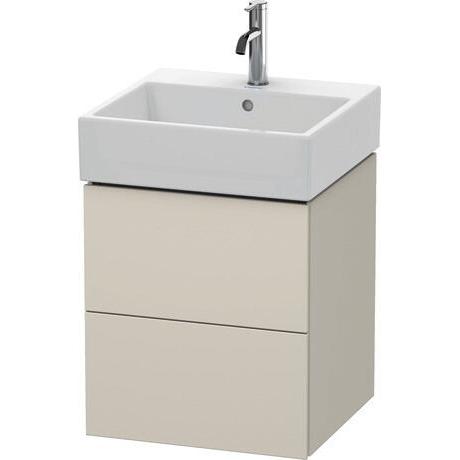 Duravit L-Cube 19" x 21" x 18" Taupe Two Drawer Wall-Mount Vanity Unit (LC627409191)