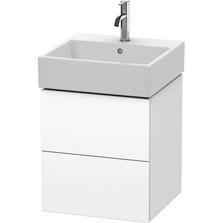 Duravit L-Cube 19" x 21" x 18" White Two Drawer Wall-Mount Vanity Unit (LC627401818)