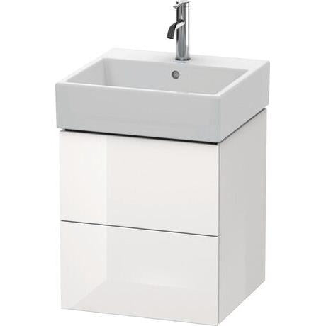 Duravit L-Cube 19" x 21" x 18" White Two Drawer Wall-Mount Vanity Unit (LC627408585)