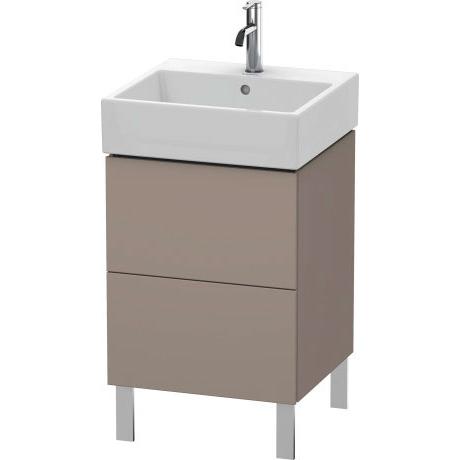 Duravit L-Cube 19" x 23" x 18" Basalt Two Drawer Floorstanding Vanity Unit (LC677404343)