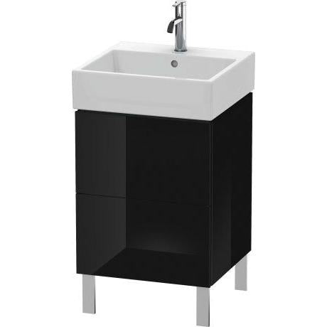 Duravit L-Cube 19" x 23" x 18" Black Two Drawer Floorstanding Vanity Unit (LC677404040)