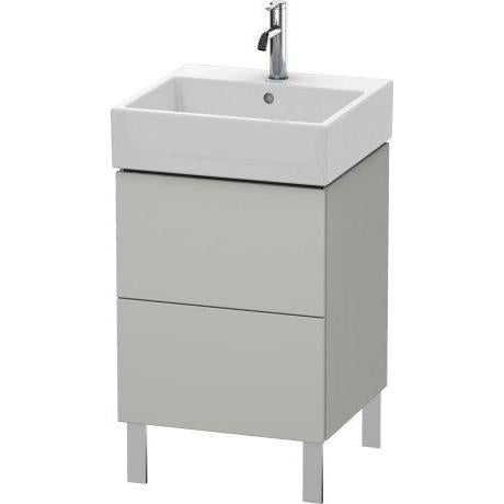 Duravit L-Cube 19" x 23" x 18" Concrete Gray Two Drawer Floorstanding Vanity Unit (LC677400707)