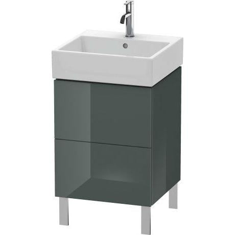 Duravit L-Cube 19" x 23" x 18" Dolomite Gray Two Drawer Floorstanding Vanity Unit (LC677403838)