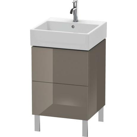 Duravit L-Cube 19" x 23" x 18" Flannel Gray Two Drawer Floorstanding Vanity Unit (LC677408989)