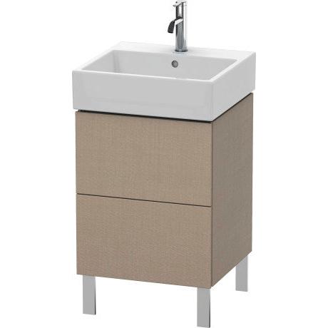 Duravit L-Cube 19" x 23" x 18" Linen Two Drawer Floorstanding Vanity Unit (LC677407575)