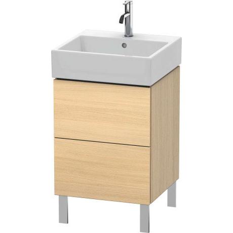 Duravit L-Cube 19" x 23" x 18" Mediterranean Oak Two Drawer Floorstanding Vanity Unit (LC677407171)