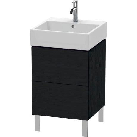 Duravit L-Cube 19" x 23" x 18" Oak Black Two Drawer Floorstanding Vanity Unit (LC677401616)