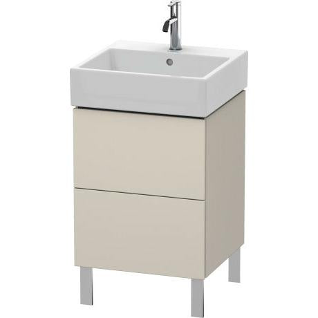 Duravit L-Cube 19" x 23" x 18" Taupe Two Drawer Floorstanding Vanity Unit (LC677409191)