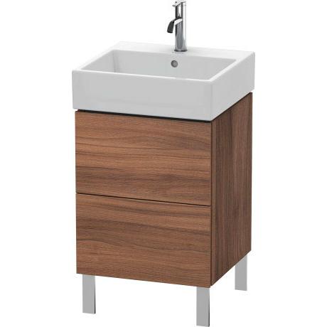 Duravit L-Cube 19" x 23" x 18" Walnut Two Drawer Floorstanding Vanity Unit (LC677407979)