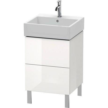 Duravit L-Cube 19" x 23" x 18" White Two Drawer Floorstanding Vanity Unit (LC677402222)