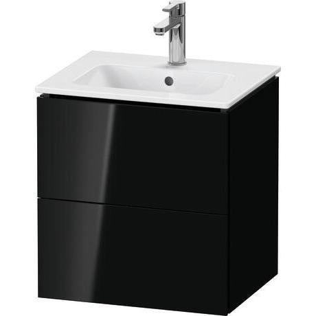 Duravit L-Cube 20" x 22" x 17" Black Two Drawer Wall-Mount Vanity Unit (LC621804040)