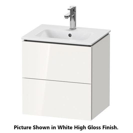 Duravit L-Cube 20" x 22" x 17" Cashmere Oak Two Drawer Wall-Mount Vanity Unit (LC621801111)