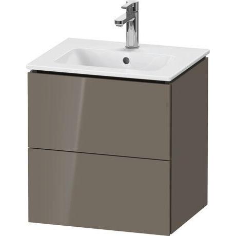 Duravit L-Cube 20" x 22" x 17" Flannel Gray Two Drawer Wall-Mount Vanity Unit (LC621808989)