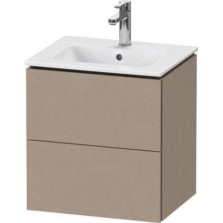 Duravit L-Cube 20" x 22" x 17" Linen Two Drawer Wall-Mount Vanity Unit (LC621807575)