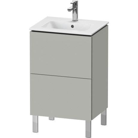 Duravit L-Cube 20" x 28" x 17" Concrete Gray Two Drawer Floorstanding Vanity Unit (LC667100707)