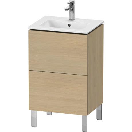Duravit L-Cube 20" x 28" x 17" Mediterranean Oak Two Drawer Floorstanding Vanity Unit (LC667107171)