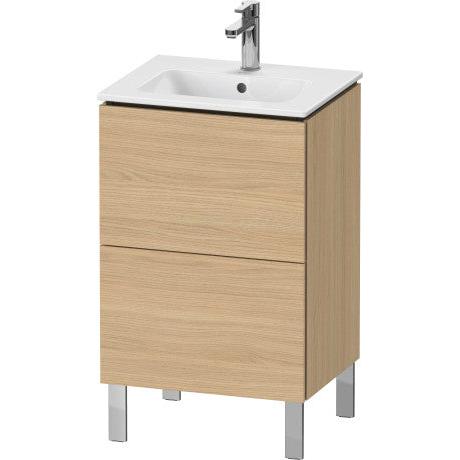 Duravit L-Cube 20" x 28" x 17" Natural Oak Two Drawer Floorstanding Vanity Unit (LC667103030)