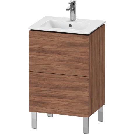 Duravit L-Cube 20" x 28" x 17" Walnut Two Drawer Floorstanding Vanity Unit (LC667107979)