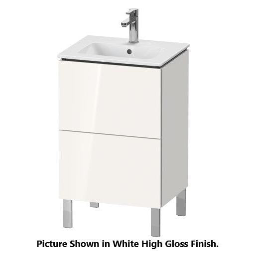 Duravit L-Cube 20" x 28" x 17" White Two Drawer Floorstanding Vanity Unit (LC667101818)