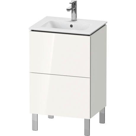 Duravit L-Cube 20" x 28" x 17" White Two Drawer Floorstanding Vanity Unit (LC667102222)