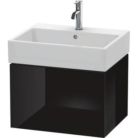 Duravit L-Cube 23" x 16" x 18" Black One Drawer Wall-Mount Vanity Unit (LC617504040)