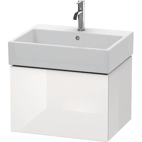 Duravit L-Cube 23" x 16" x 18" White One Drawer Wall-Mount Vanity Unit (LC617502222)