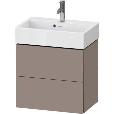 Duravit L-Cube 23" x 21" x 15" Basalt Two Drawer Wall-Mount Vanity Unit (LC621904343)