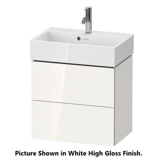 Duravit L-Cube 23" x 21" x 15" Dolomite Gray Two Drawer Wall-Mount Vanity Unit (LC621903838)