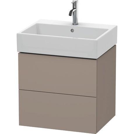 Duravit L-Cube 23" x 21" x 18" Basalt Two Drawer Wall-Mount Vanity Unit (LC627504343)
