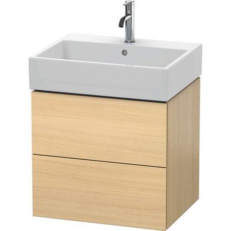 Duravit L-Cube 23" x 21" x 18" Mediterranean Oak Two Drawer Wall-Mount Vanity Unit (LC627507171)