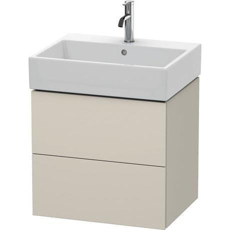 Duravit L-Cube 23" x 21" x 18" Taupe Two Drawer Wall-Mount Vanity Unit (LC627509191)