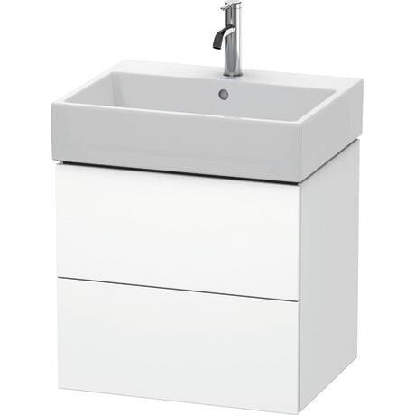 Duravit L-Cube 23" x 21" x 18" White Two Drawer Wall-Mount Vanity Unit (LC627501818)