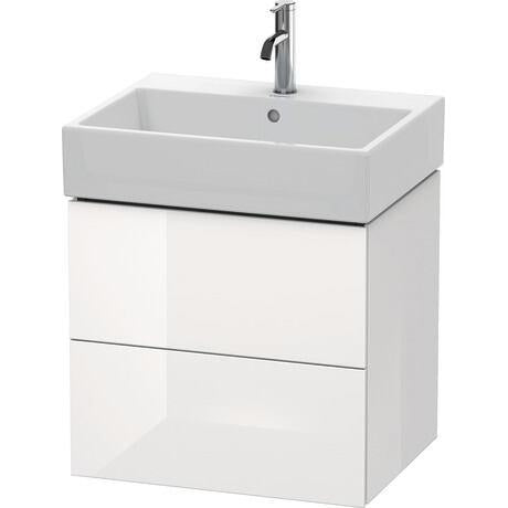 Duravit L-Cube 23" x 21" x 18" White Two Drawer Wall-Mount Vanity Unit (LC627502222)