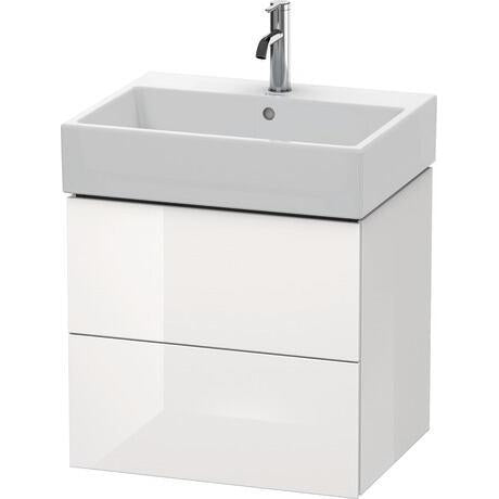 Duravit L-Cube 23" x 21" x 18" White Two Drawer Wall-Mount Vanity Unit (LC627508585)