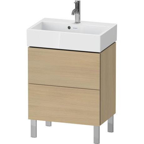Duravit L-Cube 23" x 23" x 15" Mediterranean Oak Two Drawer Floorstanding Vanity Unit (LC667907171)