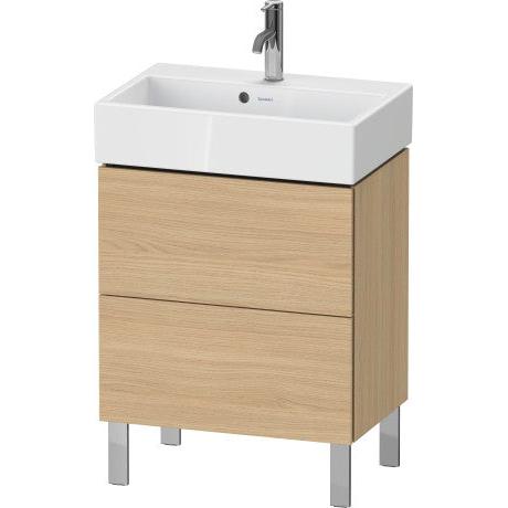 Duravit L-Cube 23" x 23" x 15" Natural Oak Two Drawer Floorstanding Vanity Unit (LC667903030)