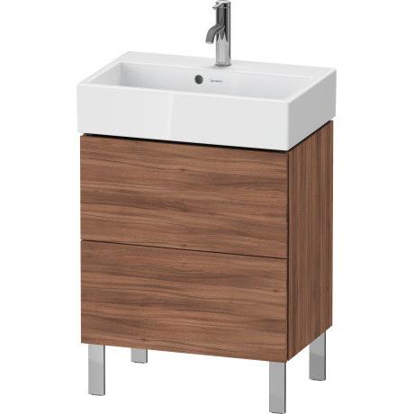 Duravit L-Cube 23" x 23" x 15" Walnut Two Drawer Floorstanding Vanity Unit (LC667907979)