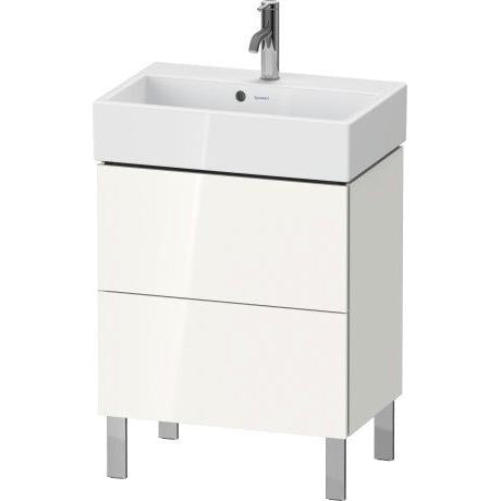 Duravit L-Cube 23" x 23" x 15" White Two Drawer Floorstanding Vanity Unit (LC667908585)