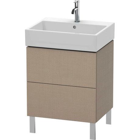 Duravit L-Cube 23" x 23" x 18" Linen Two Drawer Floorstanding Vanity Unit (LC677507575)
